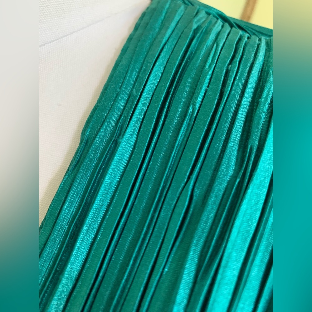 VTG GLAM George F. Couture Emerald Green 2PC Evening Suit Set Floral Detail - Picture 11 of 13